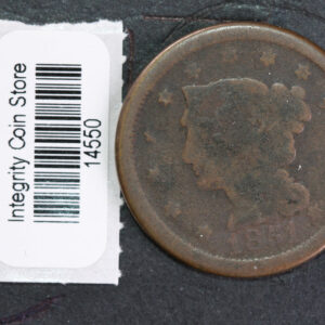 1851 Large Cent, Affordable Circulated Coin, Store Sale #14550