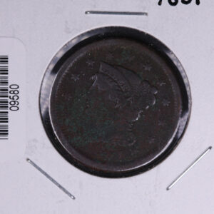 1851 Liberty Head Large Cent. Affordable Collectible Coin. Store # 09580
