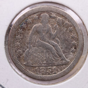 1851-O Seated Liberty Silver Dime., V.F. Details., Store Sale #19037