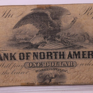 1852 $1 Bank of North America, Wash D.C., Obsolete Currency., #18370
