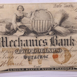 1852 $2, MECHANICS BANK, Georgetown, D.C., *ALTERED*, STORE #18513