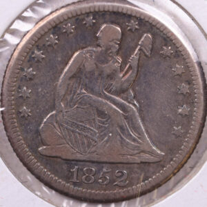 1852-O Seated Liberty Quarter., Extra Fine., *RARE DATE*., Store#1071