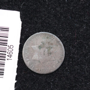 1853 Silver Three-Cent Piece. Affordable Collectible Coin. Store #14605