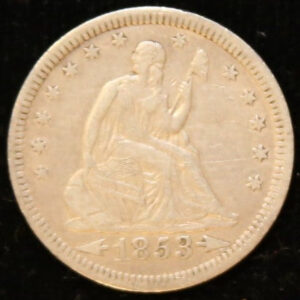 1853 w arrows. Seated Liberty Silver Quarter, Nice Collectable, Store #0952