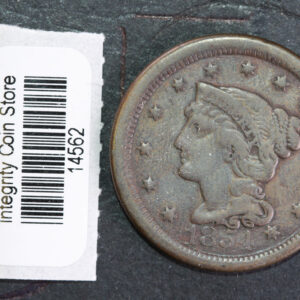 1854 Large Cent, Affordable Circulated Coin, Store Sale #14562