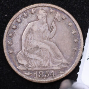 1854-O Seated Liberty Half Dollar, Affordable Circulated Coin, Store #14142