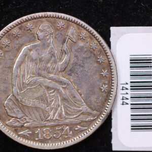 1854-O Seated Liberty Half Dollar, Affordable Circulated Coin, Store #14144