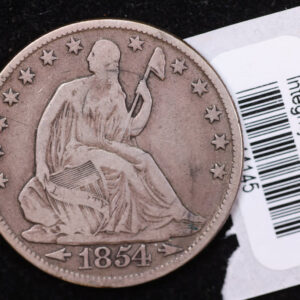 1854-O Seated Liberty Half Dollar, Affordable Circulated Coin, Store #14145