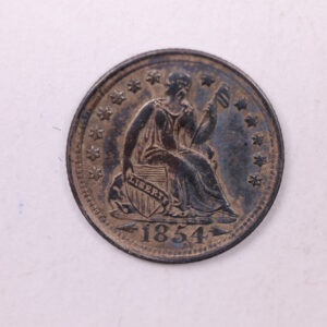 1854 Seated Liberty Half Dime., A.U. Coin., Store Sale #18900