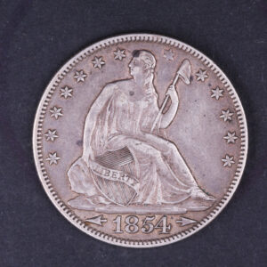1854 Seated Liberty Half Dollar. Choice Extra Fine Circulated Coin. Store#10506