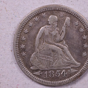 1854 Seated Liberty Quarter., Extra Fine Circulated Coin., Store#1137