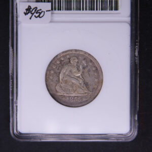 1855-O Seated Liberty Quarter, ANACS VF-30. Better Date. Store #05482