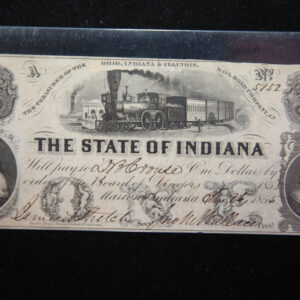 1855 Railroad Company, Indiana., Obsolete Currency, Store Sale 093112