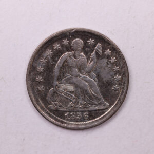 1856 Seated Liberty Half Dime., A.U. Coin., Store Sale #18906