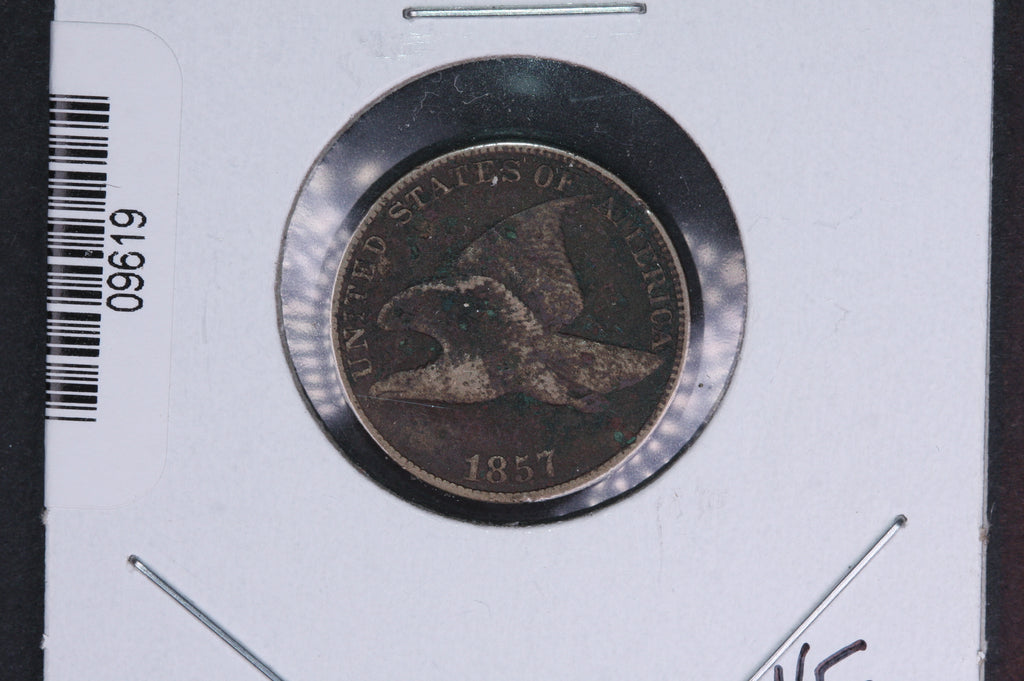 1857 Flying Eagle Small Cent. Affordable Collectible Coin. Store # 09619