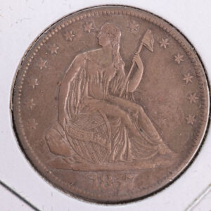 1857-O Liberty Seated Half Dollar, Affordable Circulated Coin. Store Sale #23080922