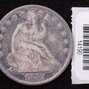 1857-O Seated Liberty Half Dollar, Affordable Collectible Circulated Coin, Store #14190