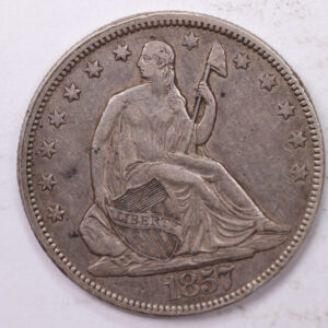 1857 Seated Liberty Half Dollar., Extra Fine Circulated Coin., Store #1851