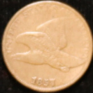 1857 Small Cent Flying Eagle, Nice Fine Details, Store #242449