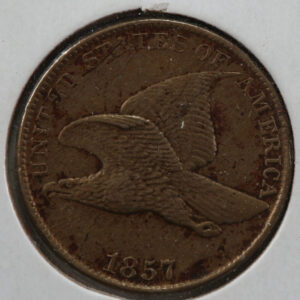 1858 Flying Eagle Cent, AU58 Details Rim Nicks, Store #83003