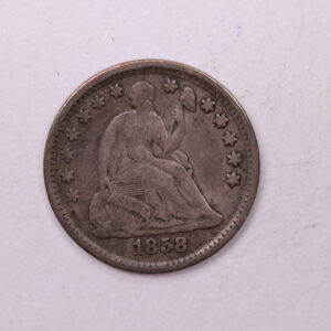 1858 Seated Liberty Half Dime., X.F.+ Coin., Store Sale #18913