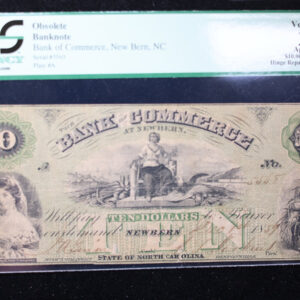 1859 $10, Bank of COMMERCE., New Bern, N.C., PCGS VF-25., STORE #GNC010