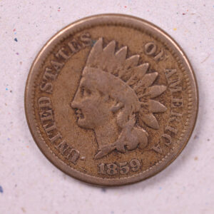 1859 Indian Head Cents., Very Good Circulated Coin., Store#0956