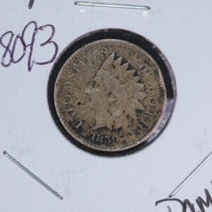 1859 Indian Head Small Cent. Affordable Collectible Coin. Store # 09638