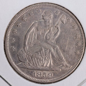 1859-O Liberty Seated Half Dollar, Affordable Circulated Coin. Store Sale #23080936