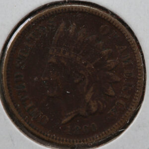 1860 Indian Head Cent, Nice Details T2 Bust, Store #83012