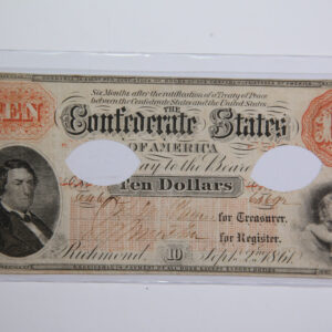1861 $10 Confederate States, Obsolete Currency, Store Sale 0932256