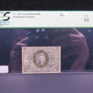 1861-64 Ten Cent Fractional Currency. Fr. 1245. PCGS Graded New 62. Store #04892