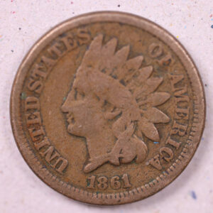 1861 Indian Head Cents., Very Good Circulated Coin., Store#0958
