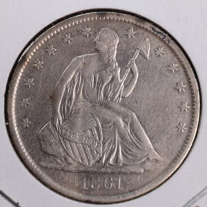 1861-O Liberty Seated Half Dollar, Affordable Circulated Coin. Store Sale #23080940