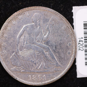 1861-O Seated Liberty Half Dollar, Affordable Collectible Circulated Coin, Store #14202