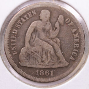 1861-S Seated Liberty Silver Dime., X.F., Store Sale #19076