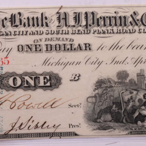 1862 $1, Exchange Bank of A.J. Perrin & CO., MICH., Store #18599