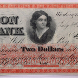1862 $2, The BULLION BANK., WASHINGTON D.C., STORE #18530
