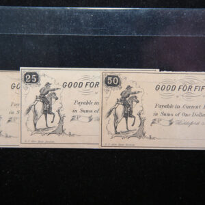 1862, 3 Note Special, Store Script. Obsolete Currency, Store Sale 093022