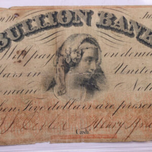 1862 $3, The BULLION BANK., WASHINGTON D.C., STORE #18528