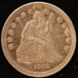 1862 Seated Liberty Silver Quarter, Nice AU Details, Store #242450
