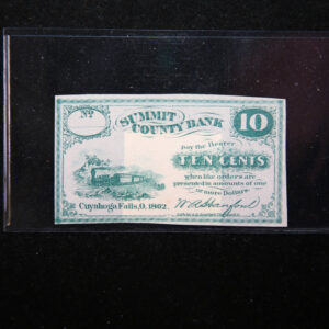 1862 Summit County Bank, Ohio, Obsolete Currency, Store Sale 093072