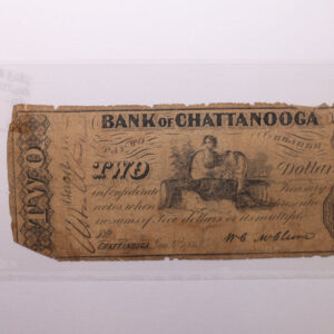 1863 $2, Bank Of Chattanooga, TN., Obsolete Currency., Store #TN005.