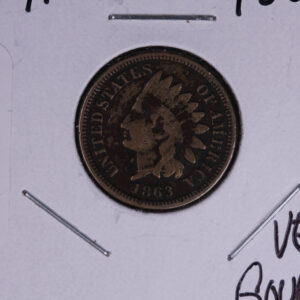 1863 Indian Head Small Cent. Affordable Collectible Coin. Store # 09674