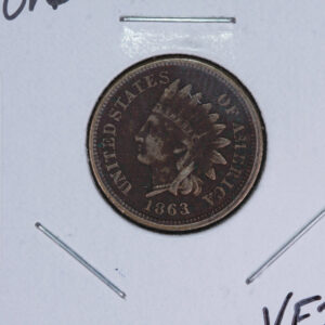 1863 Indian Head Small Cent. Affordable Collectible Coin. Store # 09675