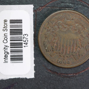 1864 Two Cent Piece. "Large Motto", Affordable Collectible Coin, Store#14573