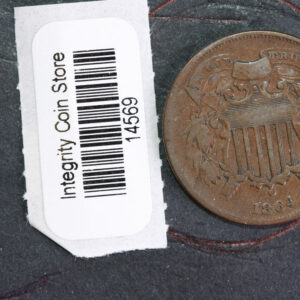 1864 Two Cent Piece. "Small Motto", Affordable Collectible Coin, Store#14569