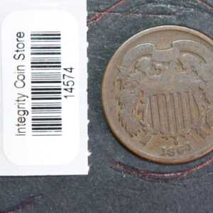 1864 Two Cent Piece. "Small Motto", Affordable Collectible Coin, Store#14574