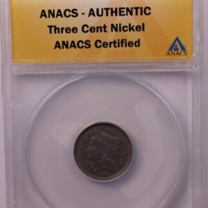 1865 3 Cent Copper Nickel., ANACS Verified., Store #1661