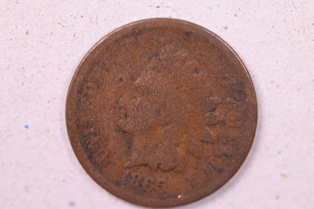 1865 Indian Head Cents., Poor Circulated Coin., Store#0963